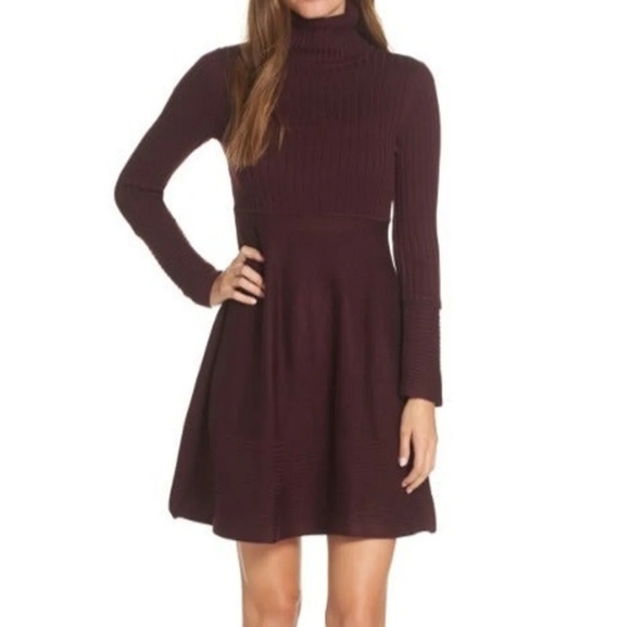 Eliza J Dresses | Eliza J Turtleneck Sweater Dress | Color: Purple | Size: Xs | Luxurious427's Closet
